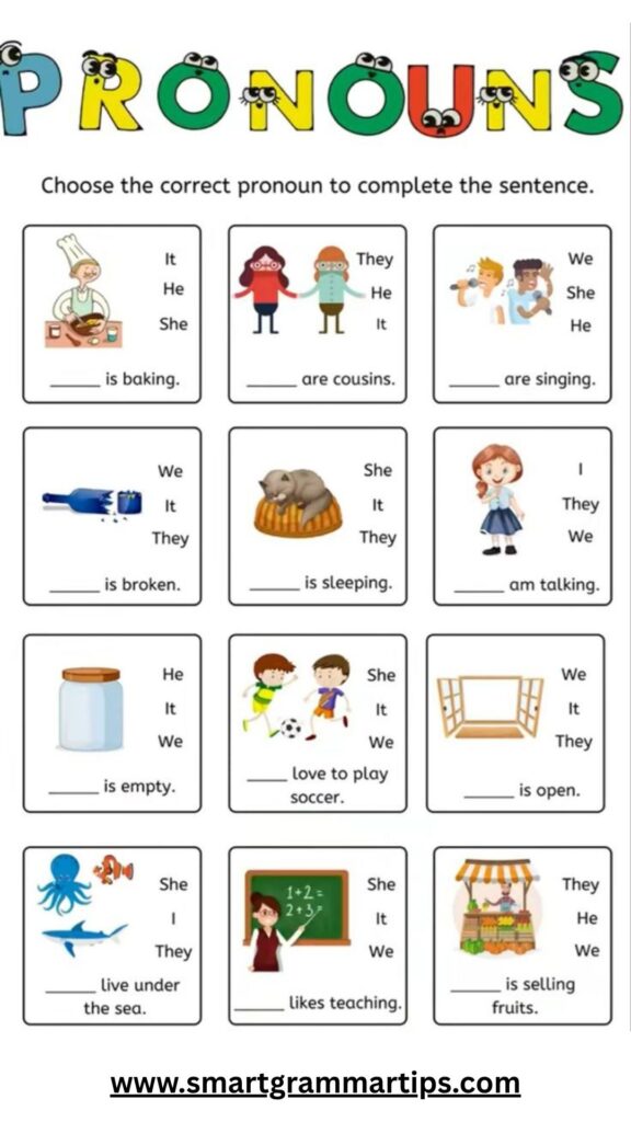 Confused about pronouns? This quick guide covers all types with simple examples—perfect for beginners and advanced learners!